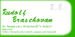 rudolf braschovan business card